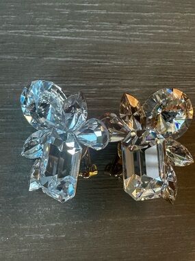 Crystal Statement Clip-On Earrings - Clear Sparkle